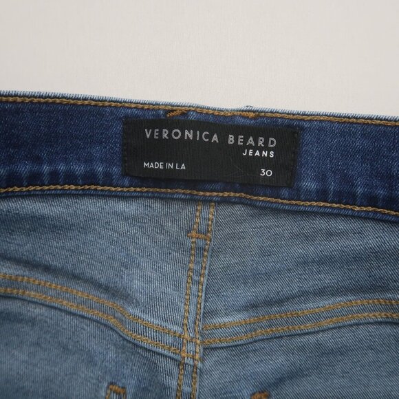 Veronica Beard Beverly High Rise Skinny Flare Jeans Enough Said Size 30 NWT - Picture 10 of 16